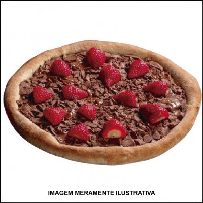 Pizza de Chocolate com Morango