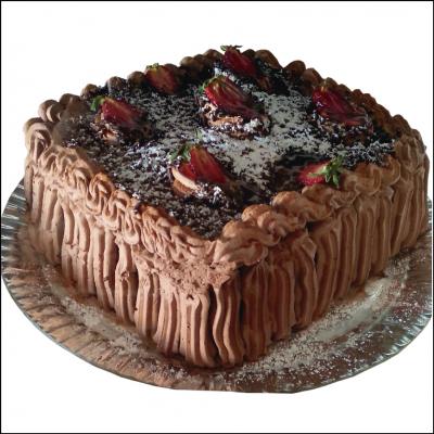 Bolo de Chocolate Com Morango