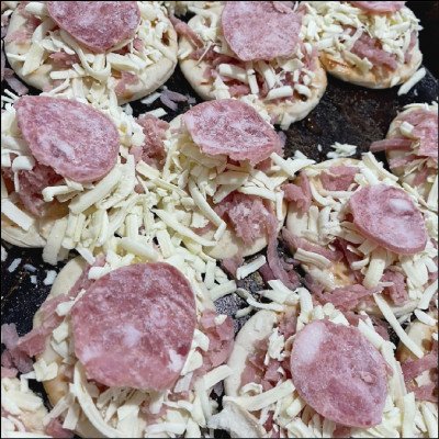 Mini Pizza Calabresa, Frango, Moda da Casa