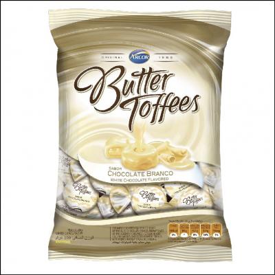 Bala Butter Toffes Chocolate Branco