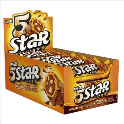 Chocolate Lacta 5Star Caixa C/18