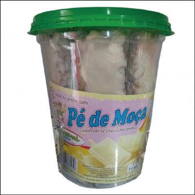 Pé de Moça Cobertura de Chocolate Branco Pote