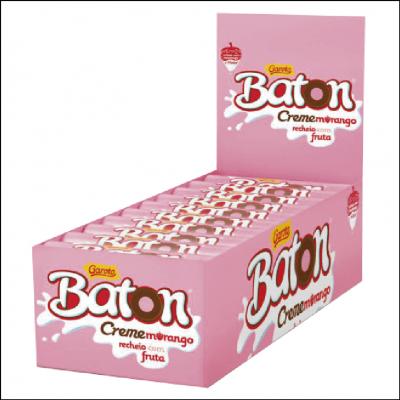 Chocolate Baton Creme Morango Caixa