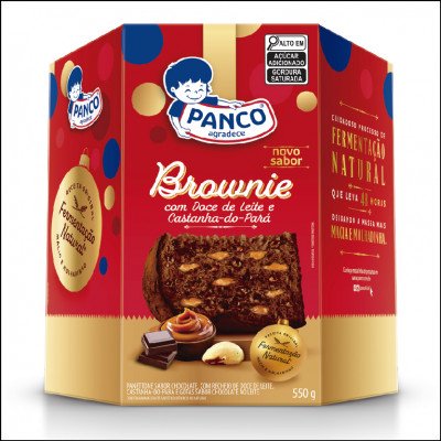 Panettone Panco Brownie com Doce de Leite e Castanha do Pará 550g