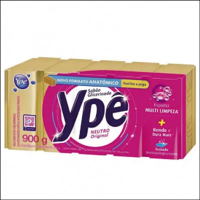 Sabão em Barra Ypê Neutro Glicerinado 900g
