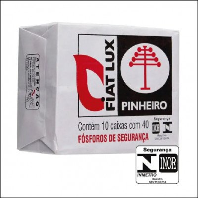 Fósforo Pinheiro Fiat Lux 10 Caixas com 40 un.