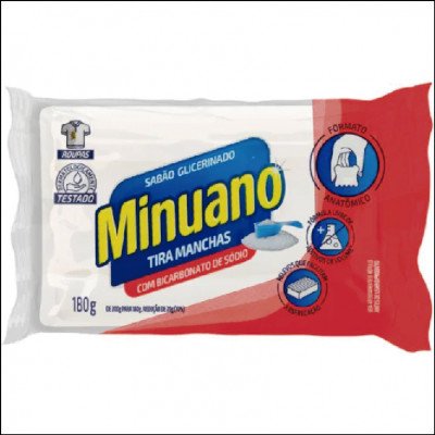 Sabão em Barra Minuano Tira Manchas 180g