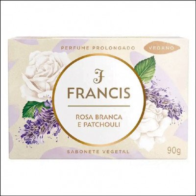 Sabonete Francis Rosa Branca e Patchouli 90g