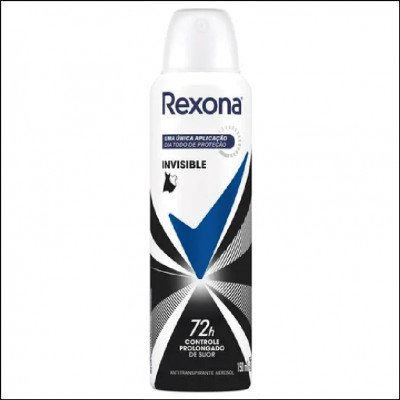 Desodorante Rexona 72H Aerossol Invisible 150 ml