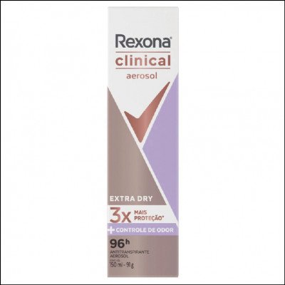 Desodorante Rexona Aerosol Clinical Extra Dry 150ml
