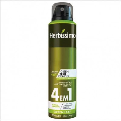 Desodorante Aerossol Herbíssimo 4 em 1 Green Leaf 150ml