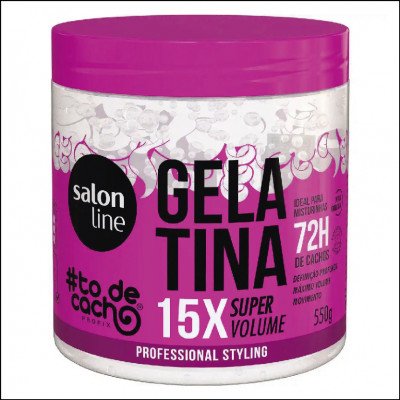Gelatina Salon Line 15x Super Volume 550g