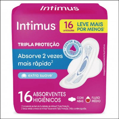 Absorvente Intimus Tripla Proteção 16 Un.