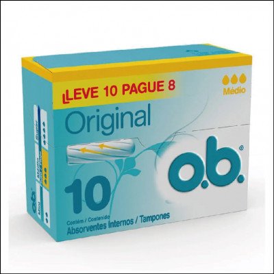 Absorvente Interno OB Sempre Livre Médio C/10 Un.