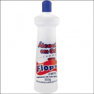 Álcool em Gel Cristal Flops 500g