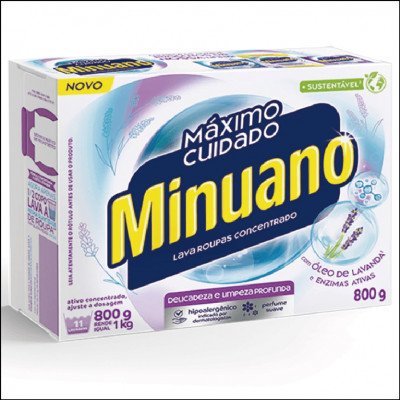 Sabão em Pó Minuano Máximo Cuidado 800g