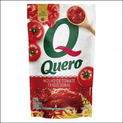 Molho de Tomate Quero Tradicional Sachê 240g