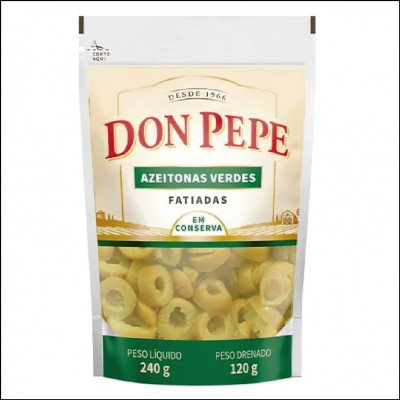 Azeitona Verde Fatiada em Don Pepe 120g