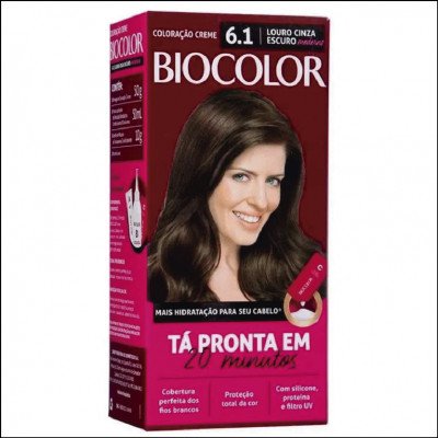 Tintura Biocolor Louro Cinza Escuro Moderno 6.1