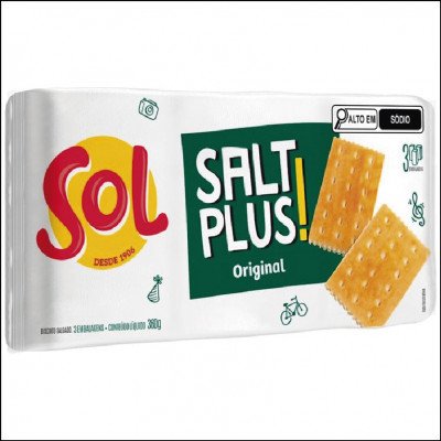Biscoito Sol Salt Plus Original 360g