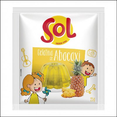 Gelatina Sol Abacaxi Sachê 25g