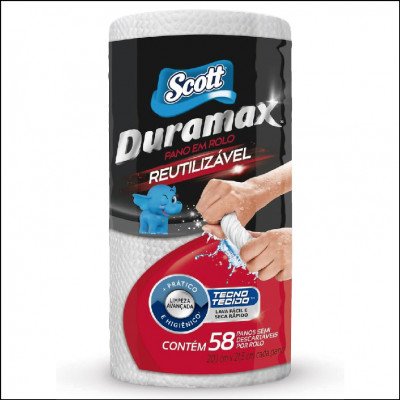 Pano de Limpeza Multiuso Scoot Duramax Reutilizável c/ 58 Panos