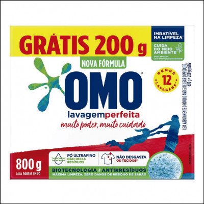 Sabão em Pó Omo Lavagem Perfeita 800g