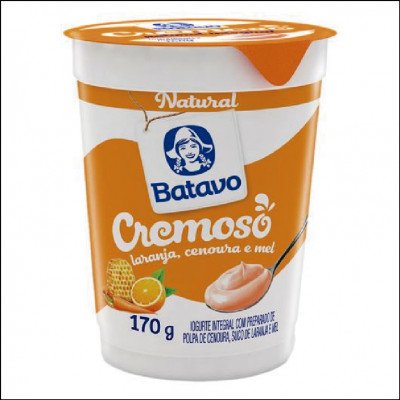 Iogurte Batavo Cremoso Laranja, Cenoura e Mel 170g