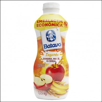 Iogurte Batavo de Banana, Maçã e Cereal  Garrafa 1,15kg