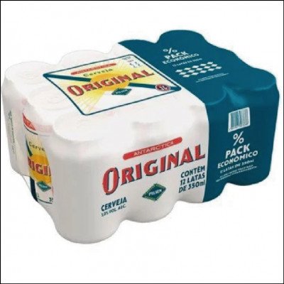 Cerveja Original Pilsen Lata Fardo 12 Unidades 350ml