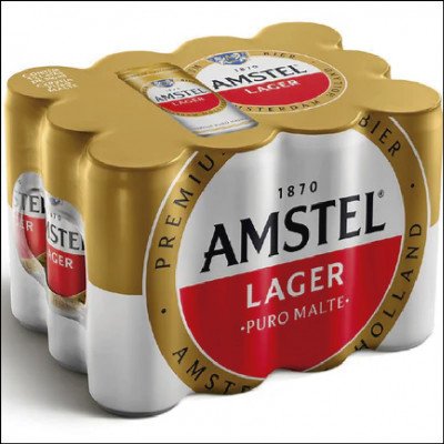 Cerveja Amstel Lata Fardo 12 Unidades 350ml