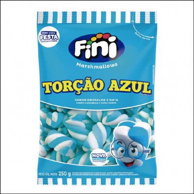 Marshmallow Fini Torção Azul 250g