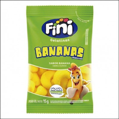 Bala Fini Gelatinas Bananas 15g
