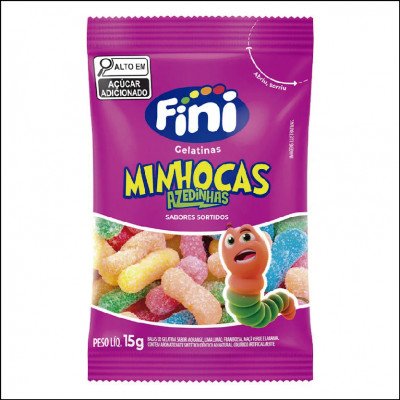 Bala Fini Minhocas Cítricas 15g