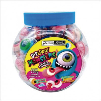 Bala Gelatina Diploko Olhos Famintos 12g