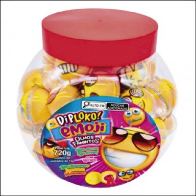 Bala Gelatina Diploko Emoji 12g