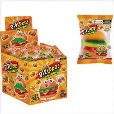 Bala Gelatina Diploko Burguer 15g