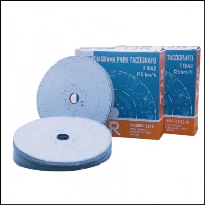 Disco de Tacógrafo Semanal 125km 7 dias TJR
