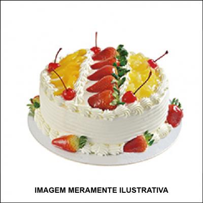 Bolo Branco de Frutas