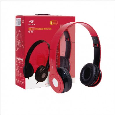 Fone de Ouvido com Microfone PH100 Vermelho