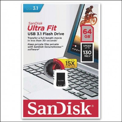 Pen drive Ultra Fit USB 3.1 com 64 Gb