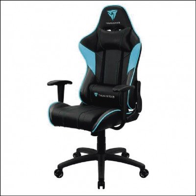 Cadeira Gamer ThunderX3 Preta/Ciano