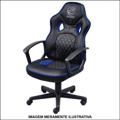 Cadeira Gamer PCYes Mad Racer V6 Preto/Azul