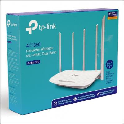 Roteador Tp Link Wifi Dual Band Ac1350 Archer C60 5 Antenas