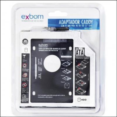 Adaptador Caddy Segundo HD Ssd 2.5 Sata / Sata 9.5 Mm Slim Exbom
