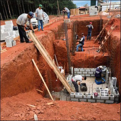 Fundações com Blocos de Concreto e Armação Estrutural - imagem 1