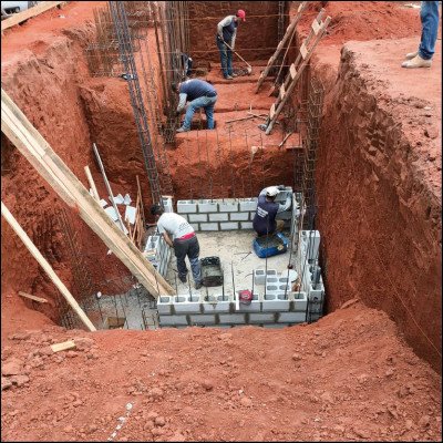 Fundações com Blocos de Concreto e Armação Estrutural - imagem 1