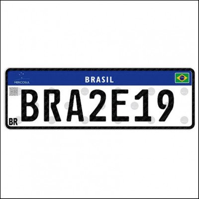 Placa Mercosul Automóveis Particular