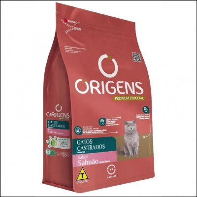 Ração Origens Gatos Castrados Salmão