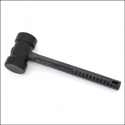 Martelo de Borracha Preto Cabo Plástico